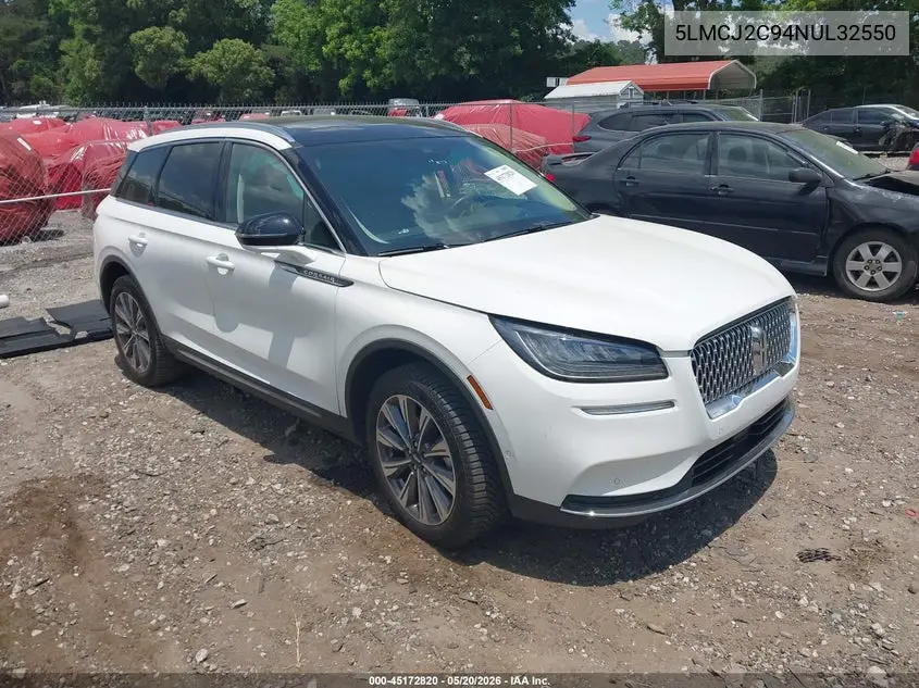 2022 Lincoln Corsair Reserve VIN: 5LMCJ2C94NUL32550 Lot: 45172820
