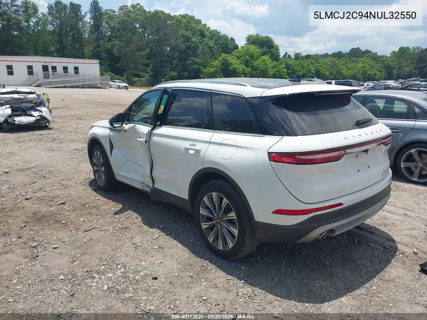 2022 Lincoln Corsair Reserve VIN: 5LMCJ2C94NUL32550 Lot: 45172820