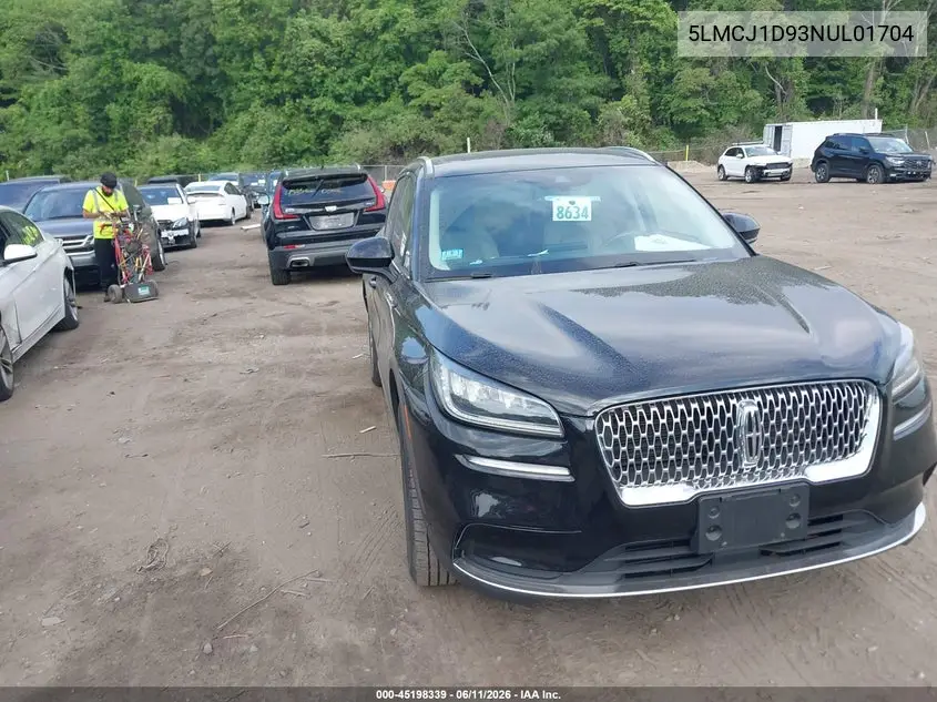 2022 Lincoln Corsair Standard VIN: 5LMCJ1D93NUL01704 Lot: 45198339