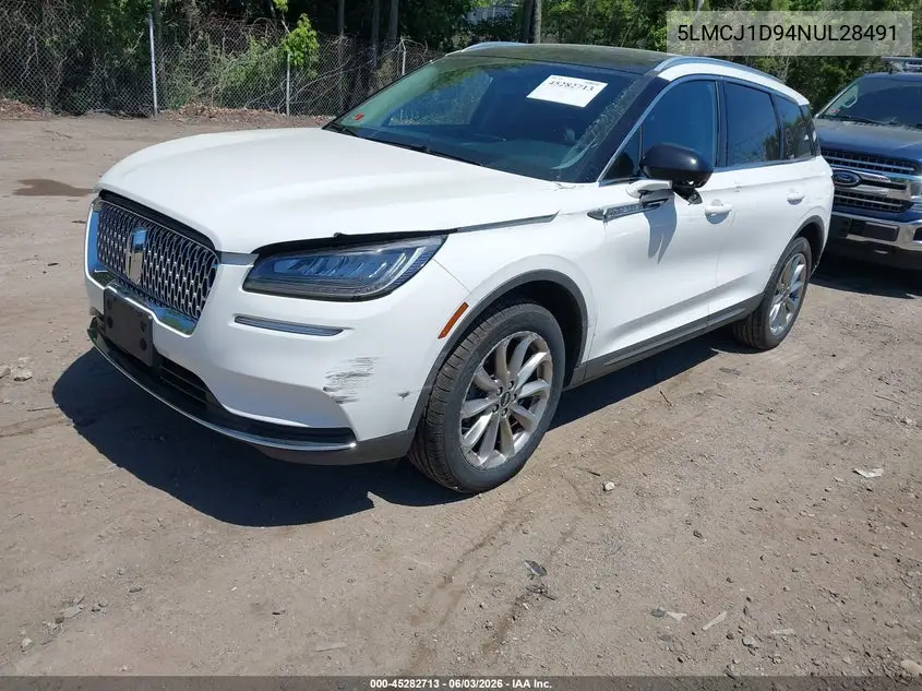 2022 Lincoln Corsair Standard VIN: 5LMCJ1D94NUL28491 Lot: 45282713