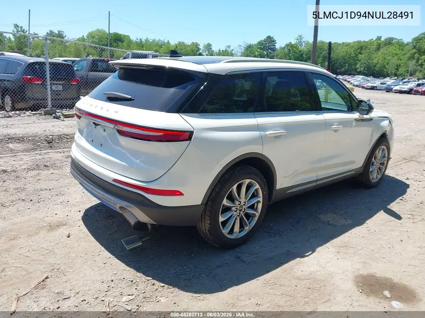 2022 Lincoln Corsair Standard VIN: 5LMCJ1D94NUL28491 Lot: 45282713