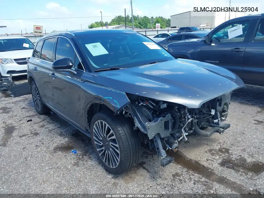 2022 Lincoln Corsair Reserve VIN: 5LMCJ2DH3NUL25904 Lot: 45387569