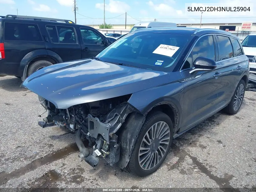 2022 Lincoln Corsair Reserve VIN: 5LMCJ2DH3NUL25904 Lot: 45387569