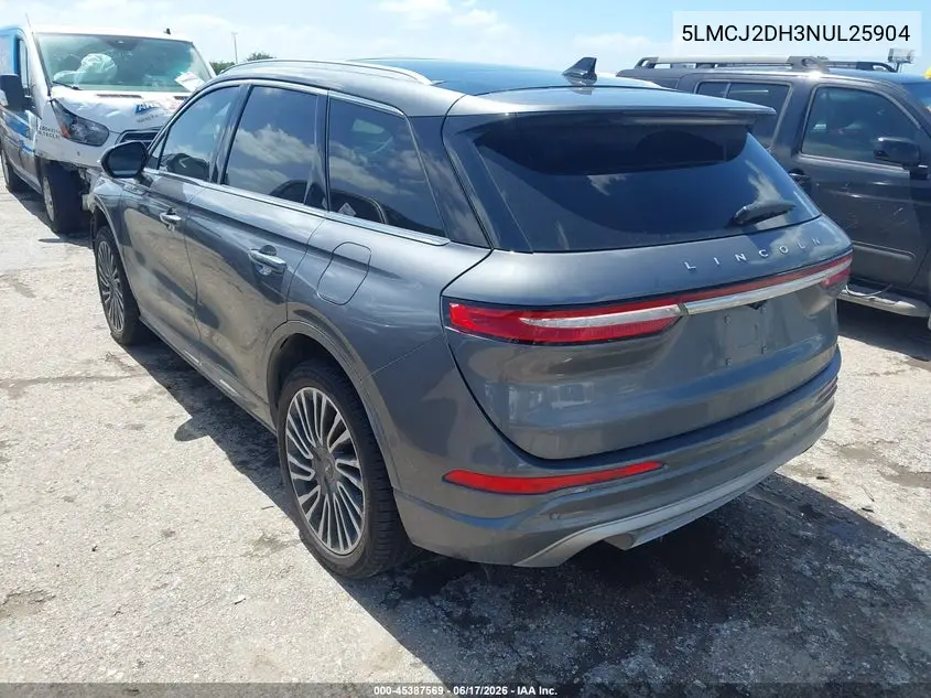 2022 Lincoln Corsair Reserve VIN: 5LMCJ2DH3NUL25904 Lot: 45387569