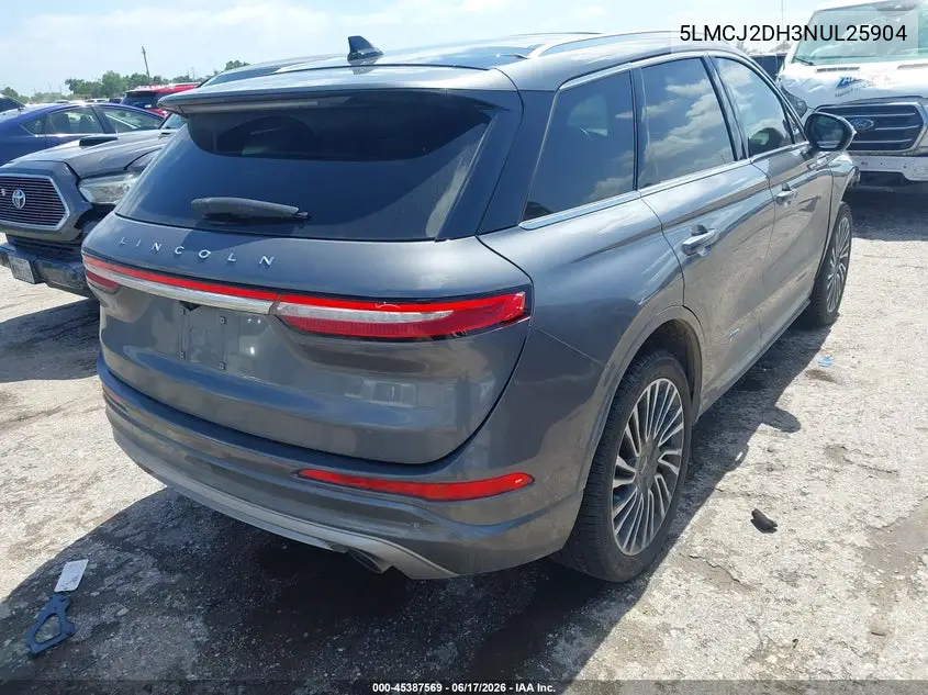 2022 Lincoln Corsair Reserve VIN: 5LMCJ2DH3NUL25904 Lot: 45387569
