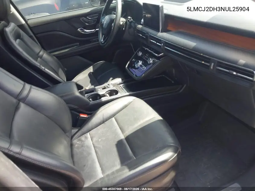 2022 Lincoln Corsair Reserve VIN: 5LMCJ2DH3NUL25904 Lot: 45387569