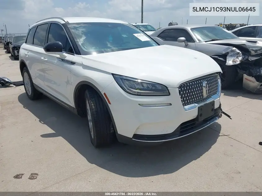 2022 Lincoln Corsair Standard VIN: 5LMCJ1C93NUL06645 Lot: 45421784
