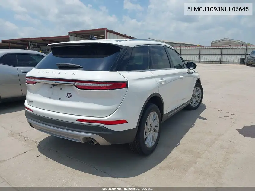 2022 Lincoln Corsair Standard VIN: 5LMCJ1C93NUL06645 Lot: 45421784