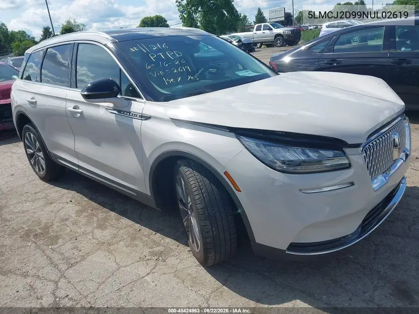 2022 Lincoln Corsair Reserve VIN: 5LMCJ2D99NUL02619 Lot: 45424963