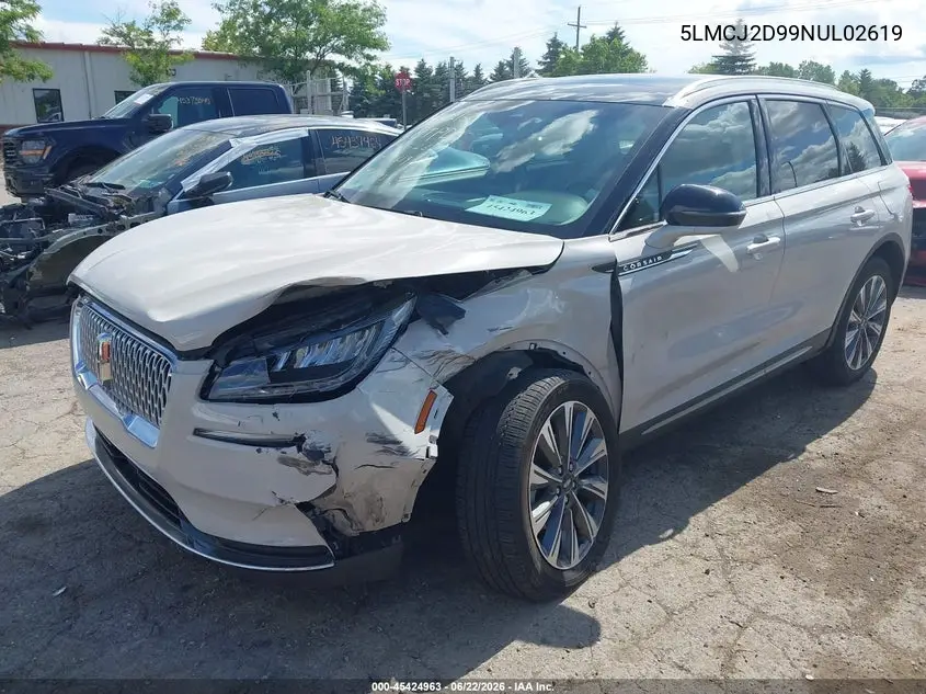 2022 Lincoln Corsair Reserve VIN: 5LMCJ2D99NUL02619 Lot: 45424963
