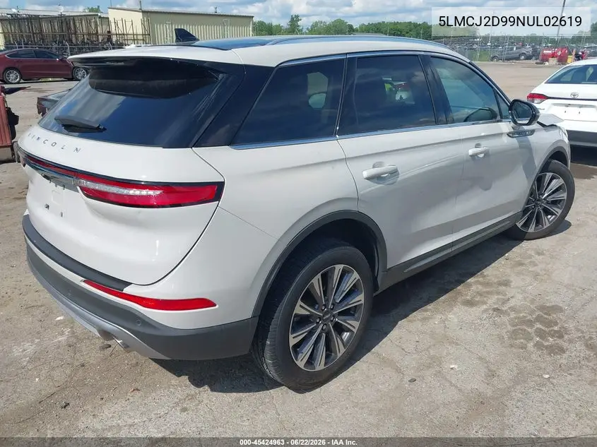 2022 Lincoln Corsair Reserve VIN: 5LMCJ2D99NUL02619 Lot: 45424963