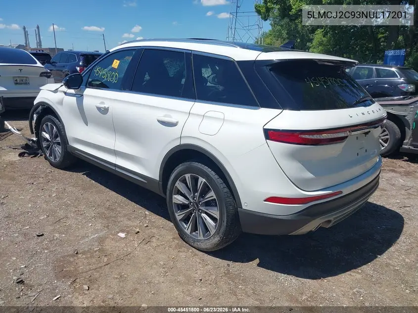2022 Lincoln Corsair Reserve VIN: 5LMCJ2C93NUL17201 Lot: 45451800