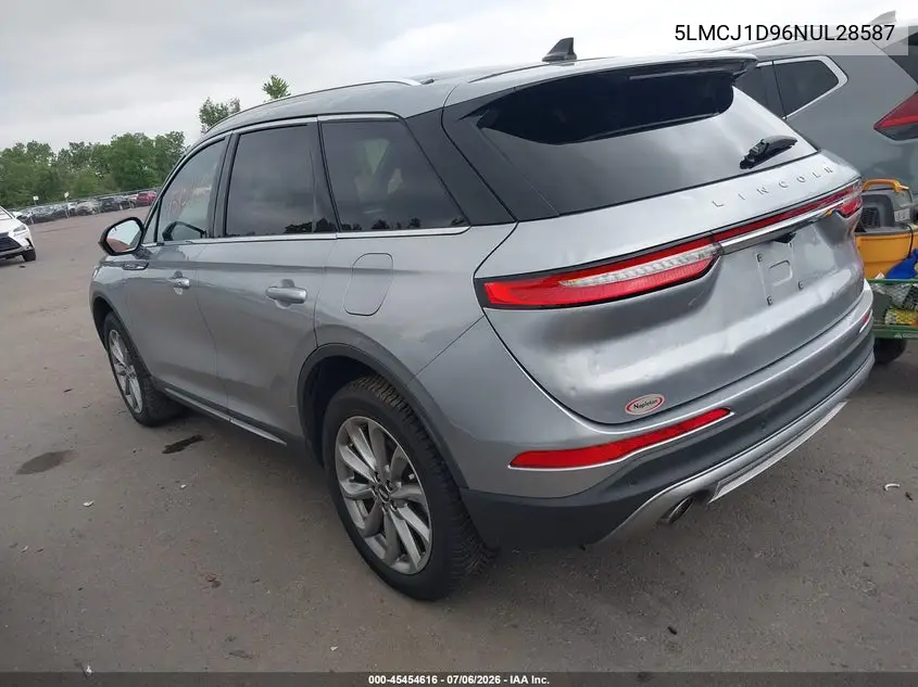 2022 Lincoln Corsair Standard VIN: 5LMCJ1D96NUL28587 Lot: 45454616