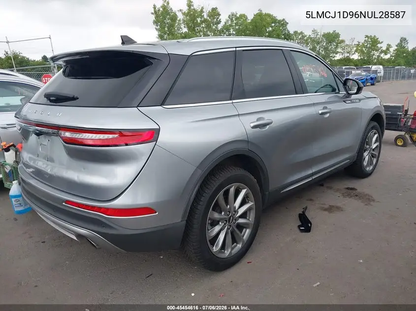 2022 Lincoln Corsair Standard VIN: 5LMCJ1D96NUL28587 Lot: 45454616