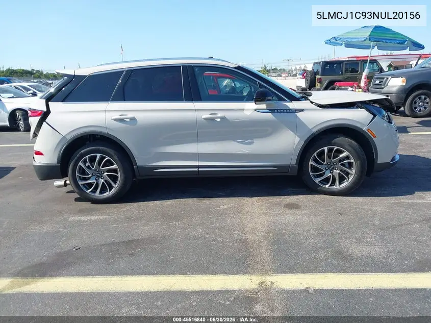 2022 Lincoln Corsair Standard VIN: 5LMCJ1C93NUL20156 Lot: 45516840