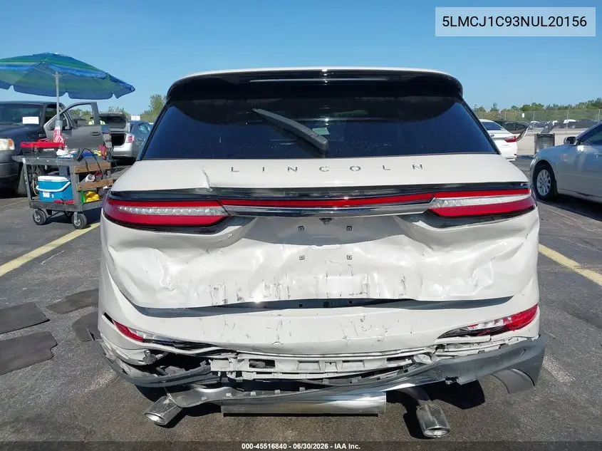 2022 Lincoln Corsair Standard VIN: 5LMCJ1C93NUL20156 Lot: 45516840