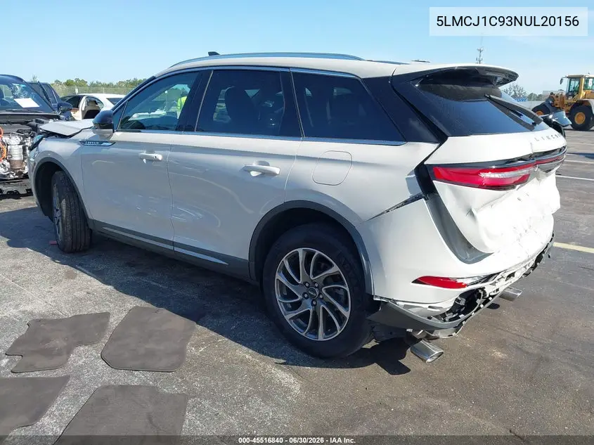 2022 Lincoln Corsair Standard VIN: 5LMCJ1C93NUL20156 Lot: 45516840