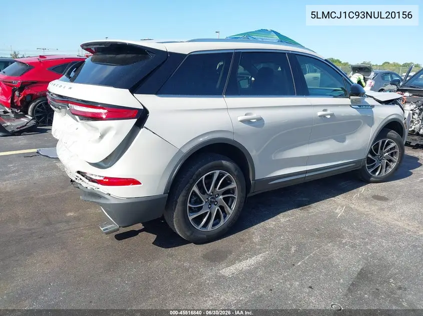 2022 Lincoln Corsair Standard VIN: 5LMCJ1C93NUL20156 Lot: 45516840