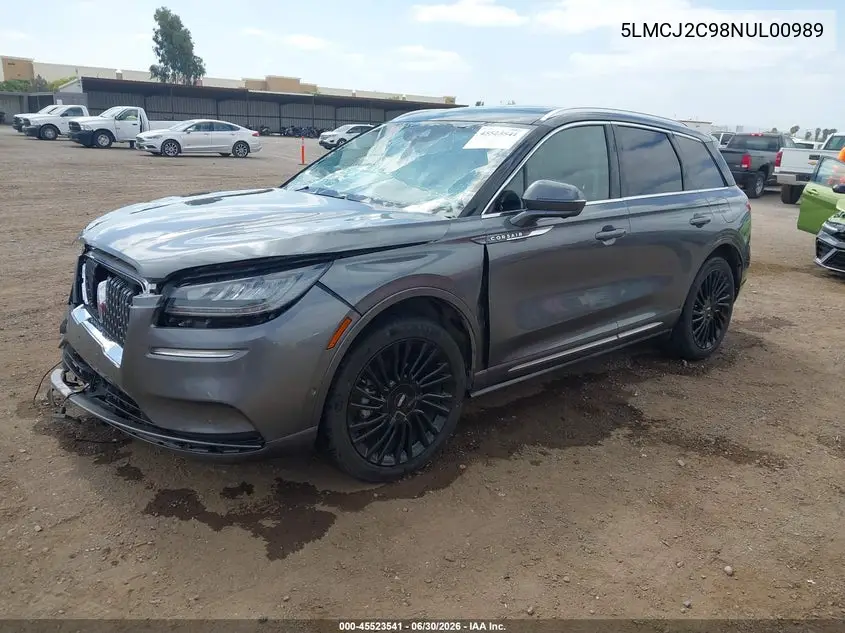2022 Lincoln Corsair Reserve VIN: 5LMCJ2C98NUL00989 Lot: 45523541