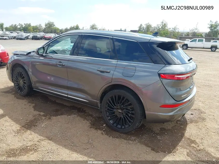 2022 Lincoln Corsair Reserve VIN: 5LMCJ2C98NUL00989 Lot: 45523541