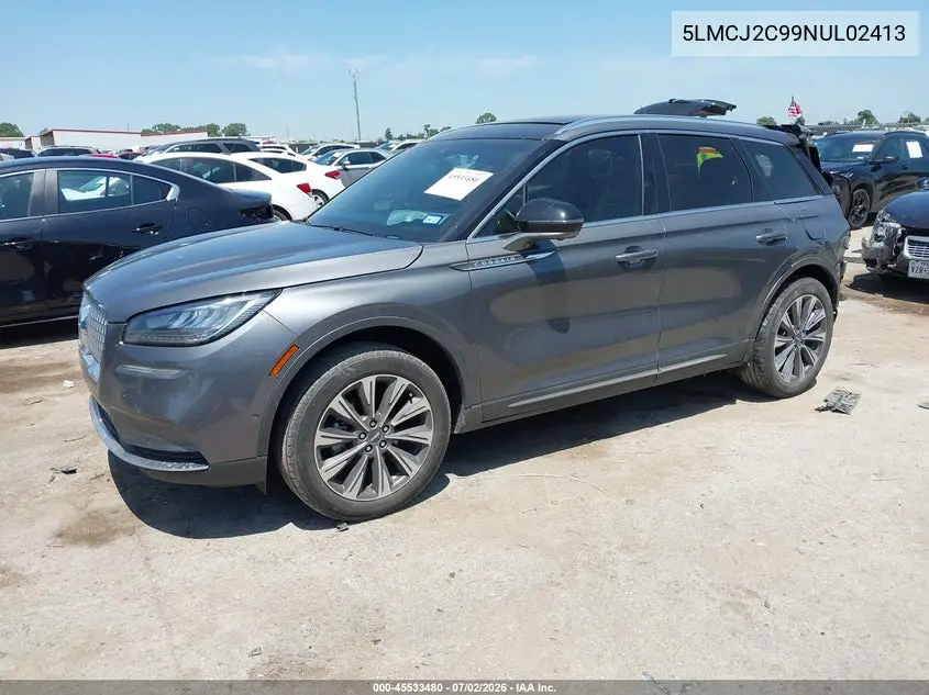 2022 Lincoln Corsair Reserve VIN: 5LMCJ2C99NUL02413 Lot: 45533480