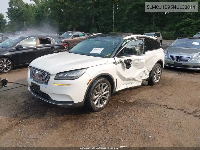 2022 Lincoln Corsair Standard VIN: 5LMCJ1D95NUL33814 Lot: 45603975
