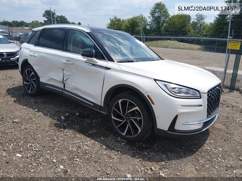 2023 Lincoln Corsair Reserve VIN: 5LMCJ2DA0PUL17457 Lot: 45544320