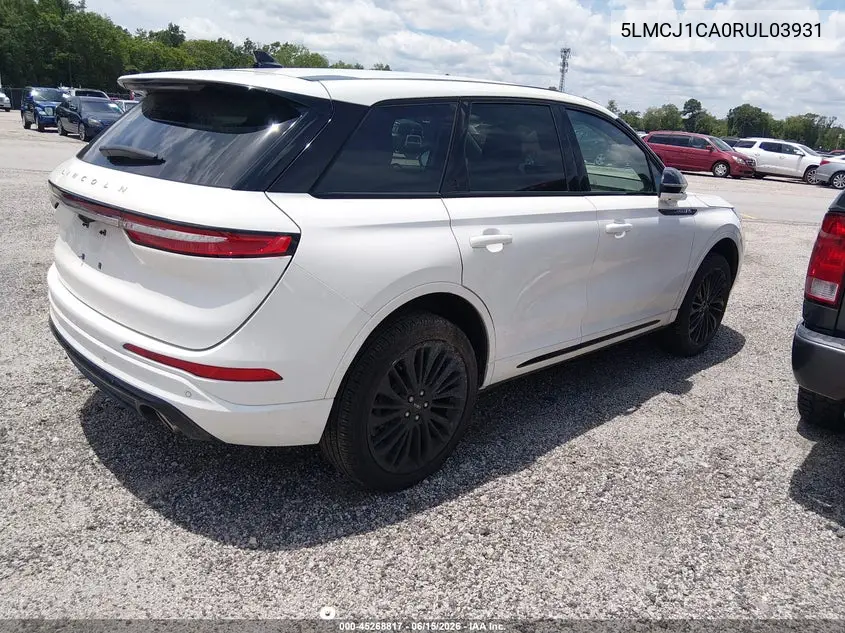 2024 Lincoln Corsair Premiere VIN: 5LMCJ1CA0RUL03931 Lot: 45268817