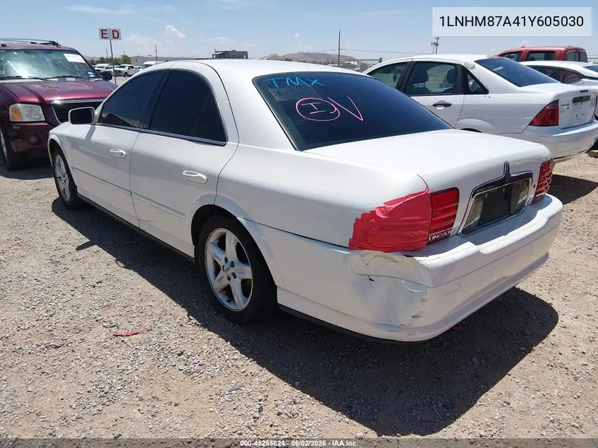 2001 Lincoln Ls V8 Auto VIN: 1LNHM87A41Y605030 Lot: 45255824