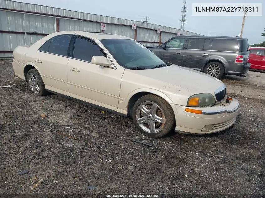 2002 Lincoln Ls V8 Auto VIN: 1LNHM87A22Y713311 Lot: 45063237