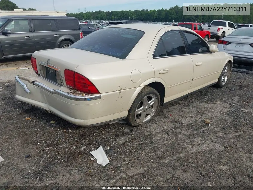 2002 Lincoln Ls V8 Auto VIN: 1LNHM87A22Y713311 Lot: 45063237