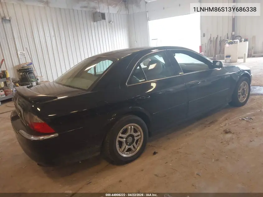 2003 Lincoln Ls V6 VIN: 1LNHM86S13Y686338 Lot: 44906222