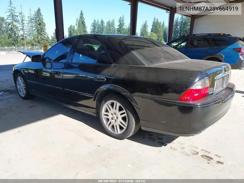 2003 Lincoln Ls V8 VIN: 1LNHM87A23Y664919 Lot: 45619852
