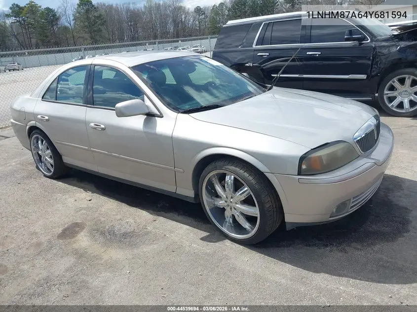 2004 Lincoln Ls V8 VIN: 1LNHM87A64Y681594 Lot: 44539694