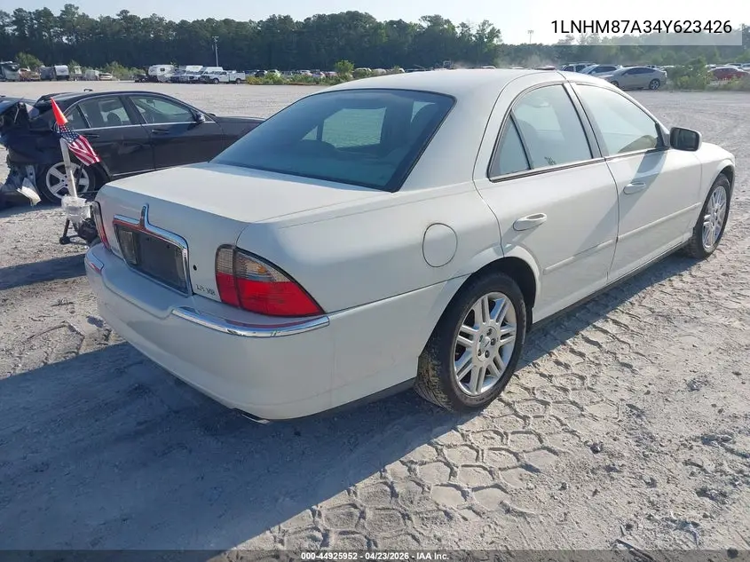 2004 Lincoln Ls V8 VIN: 1LNHM87A34Y623426 Lot: 44925952