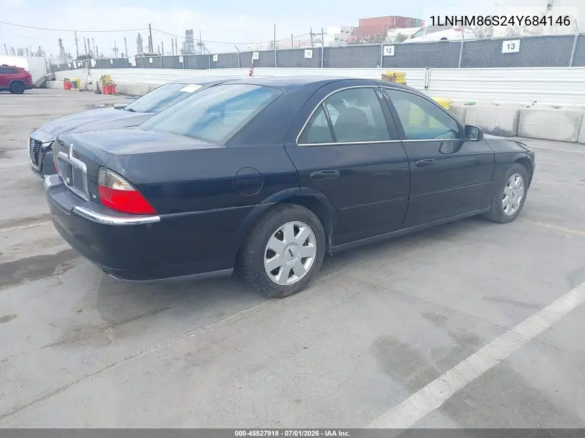 2004 Lincoln Ls V6 VIN: 1LNHM86S24Y684146 Lot: 45527918