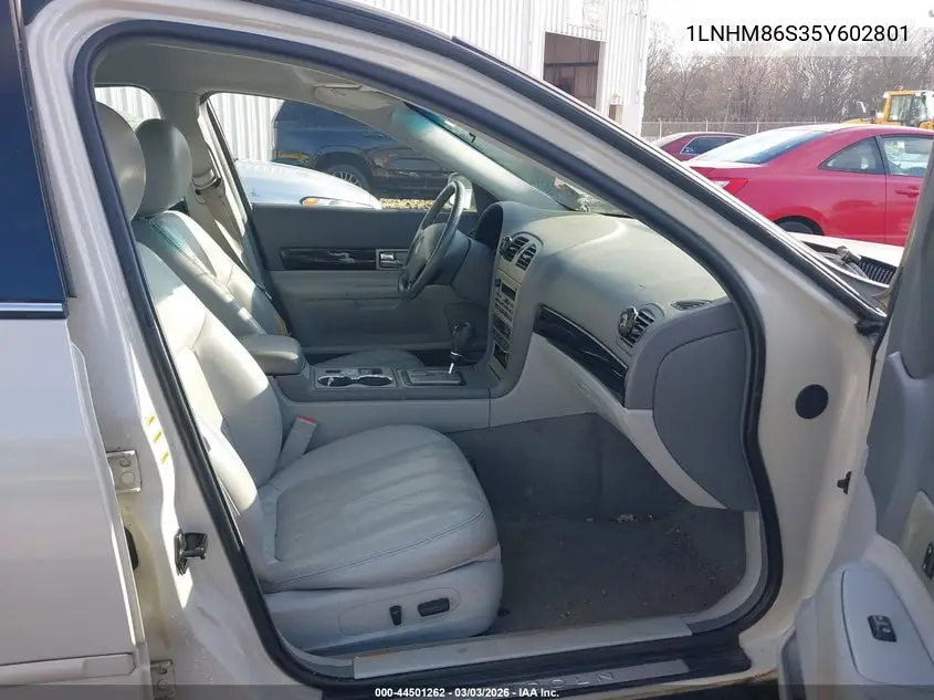2005 Lincoln Ls V6 VIN: 1LNHM86S35Y602801 Lot: 44501262