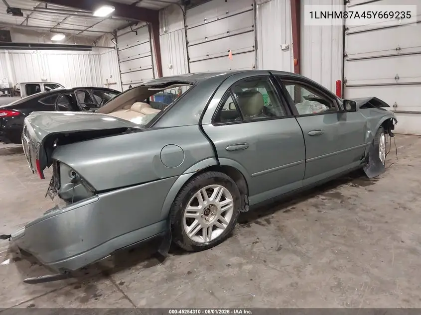 2005 Lincoln Ls V8 VIN: 1LNHM87A45Y669235 Lot: 45254310
