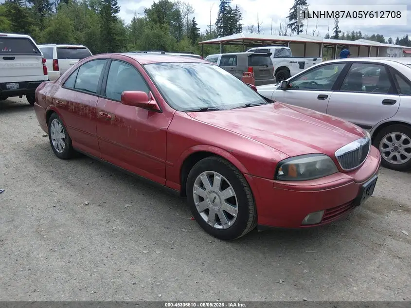 2005 Lincoln Ls V8 VIN: 1LNHM87A05Y612708 Lot: 45306610