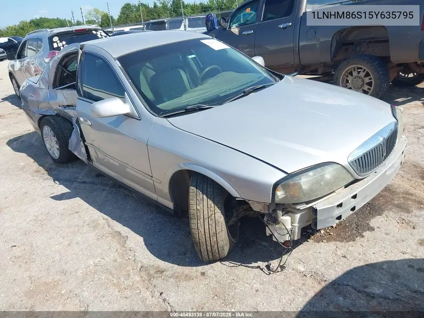 2005 Lincoln Ls V6 VIN: 1LNHM86S15Y635795 Lot: 45493138