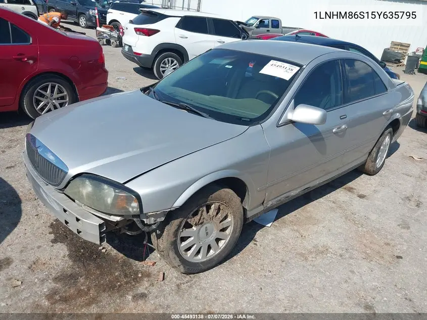 2005 Lincoln Ls V6 VIN: 1LNHM86S15Y635795 Lot: 45493138