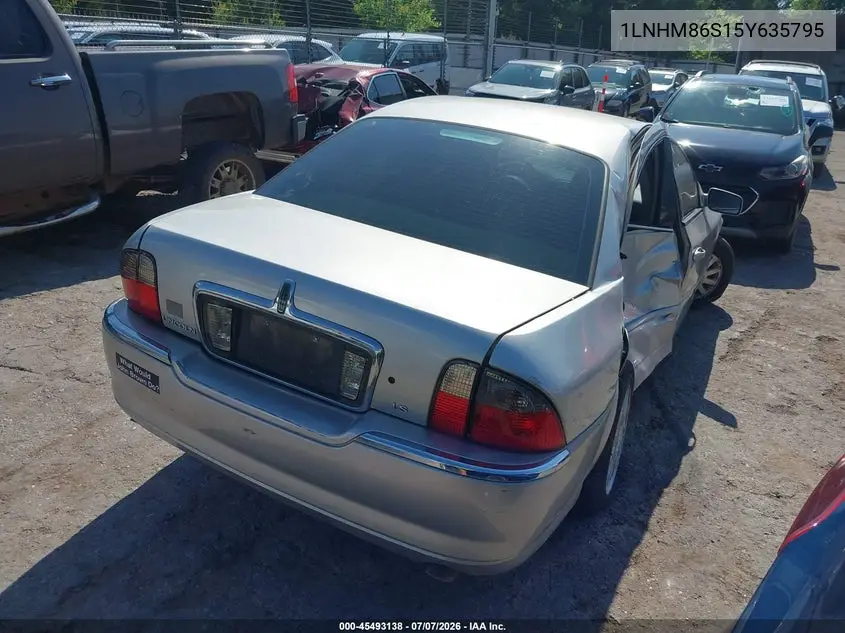 2005 Lincoln Ls V6 VIN: 1LNHM86S15Y635795 Lot: 45493138