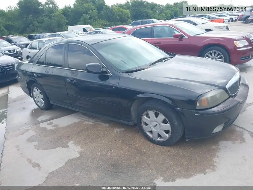2005 Lincoln Ls V6 VIN: 1LNHM86S75Y662354 Lot: 45532564