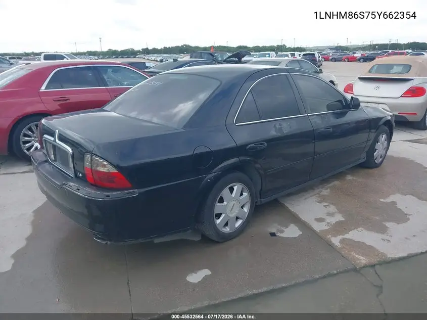 2005 Lincoln Ls V6 VIN: 1LNHM86S75Y662354 Lot: 45532564