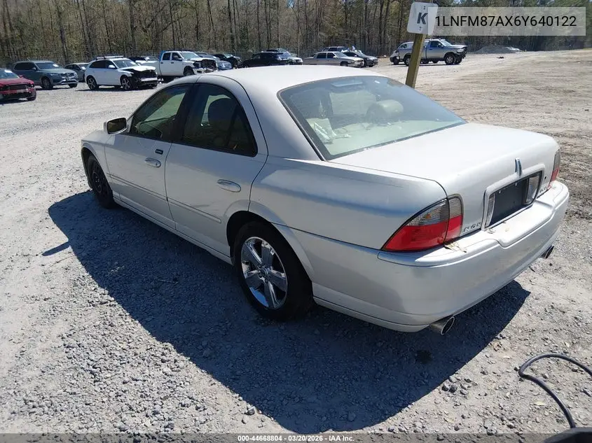 2006 Lincoln Ls V8 VIN: 1LNFM87AX6Y640122 Lot: 44668804