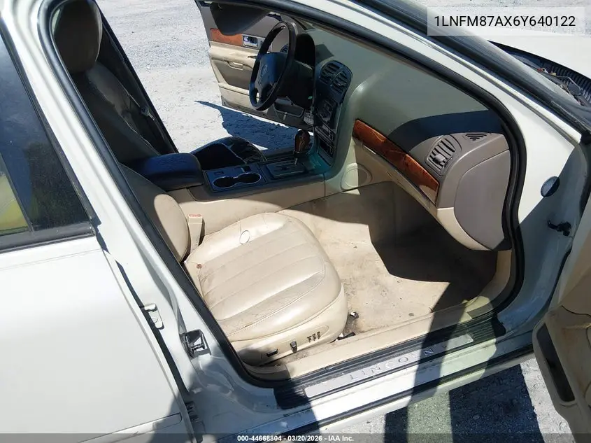 2006 Lincoln Ls V8 VIN: 1LNFM87AX6Y640122 Lot: 44668804