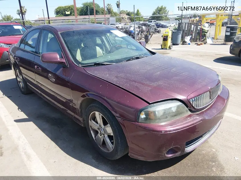 2006 Lincoln Ls V8 VIN: 1LNFM87A66Y609272 Lot: 45243095