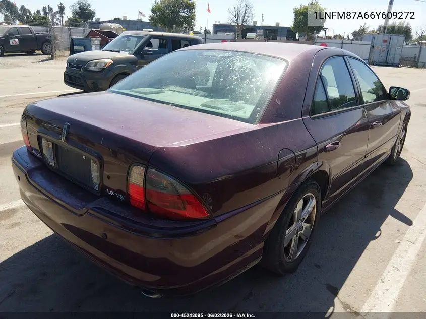 2006 Lincoln Ls V8 VIN: 1LNFM87A66Y609272 Lot: 45243095