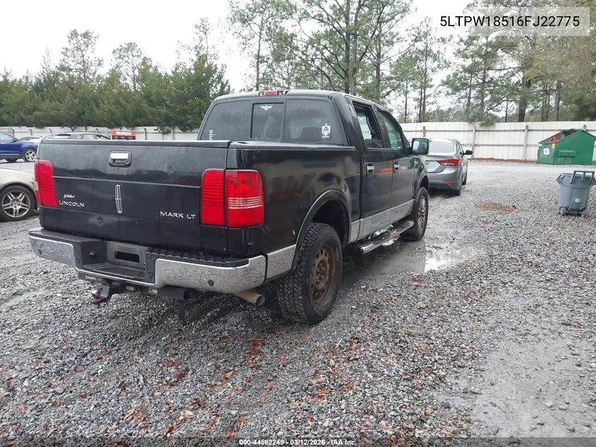 2006 Lincoln Mark Lt VIN: 5LTPW18516FJ22775 Lot: 44582249