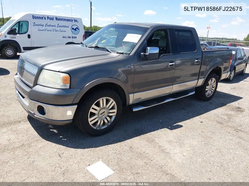 2006 Lincoln Mark Lt VIN: 5LTPW18586FJ22675 Lot: 45283570